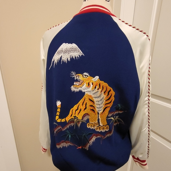 LANEUS TIGER EMBROIDERED BOMBER made in Italy - Picture 5 of 17